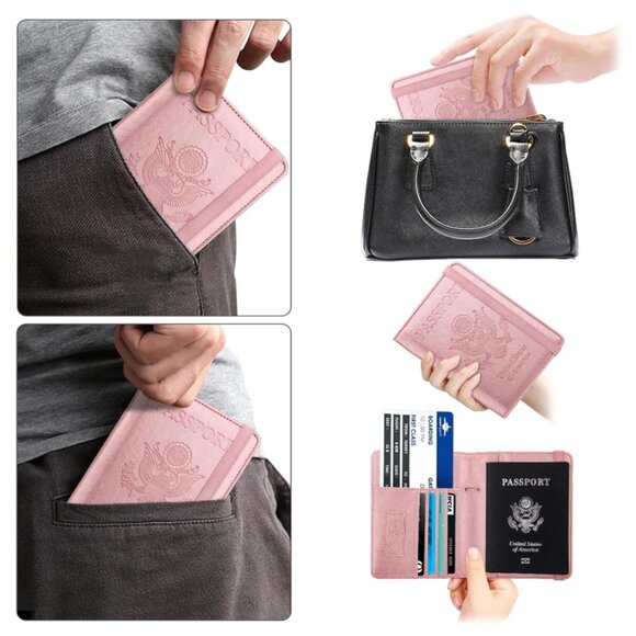 WALNEW Passport Holder for Travel, RFID Passport Cover Wallet, NWT - Picture 5 of 10